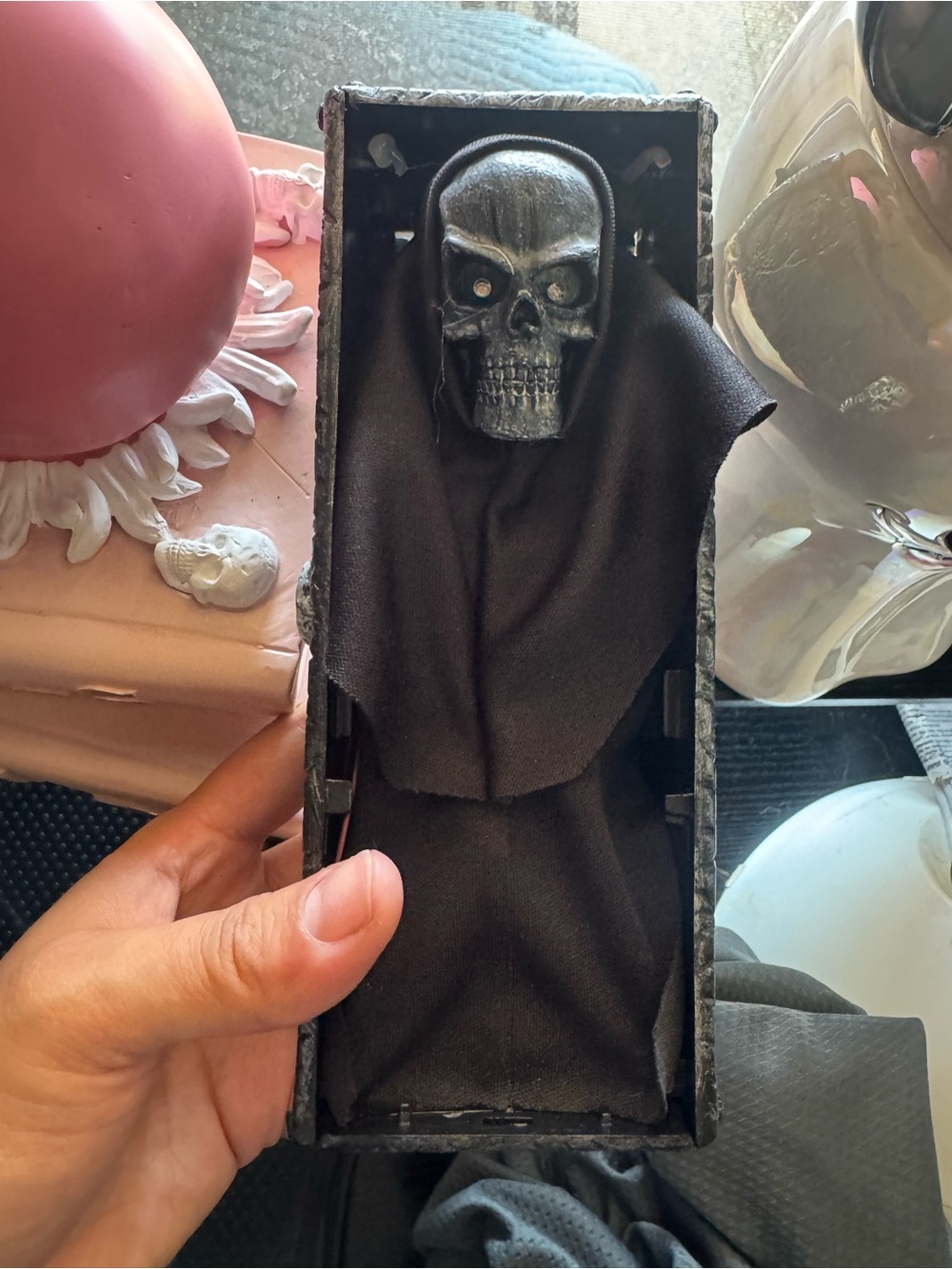 Kids Black Skull Coffin Costume Accessory